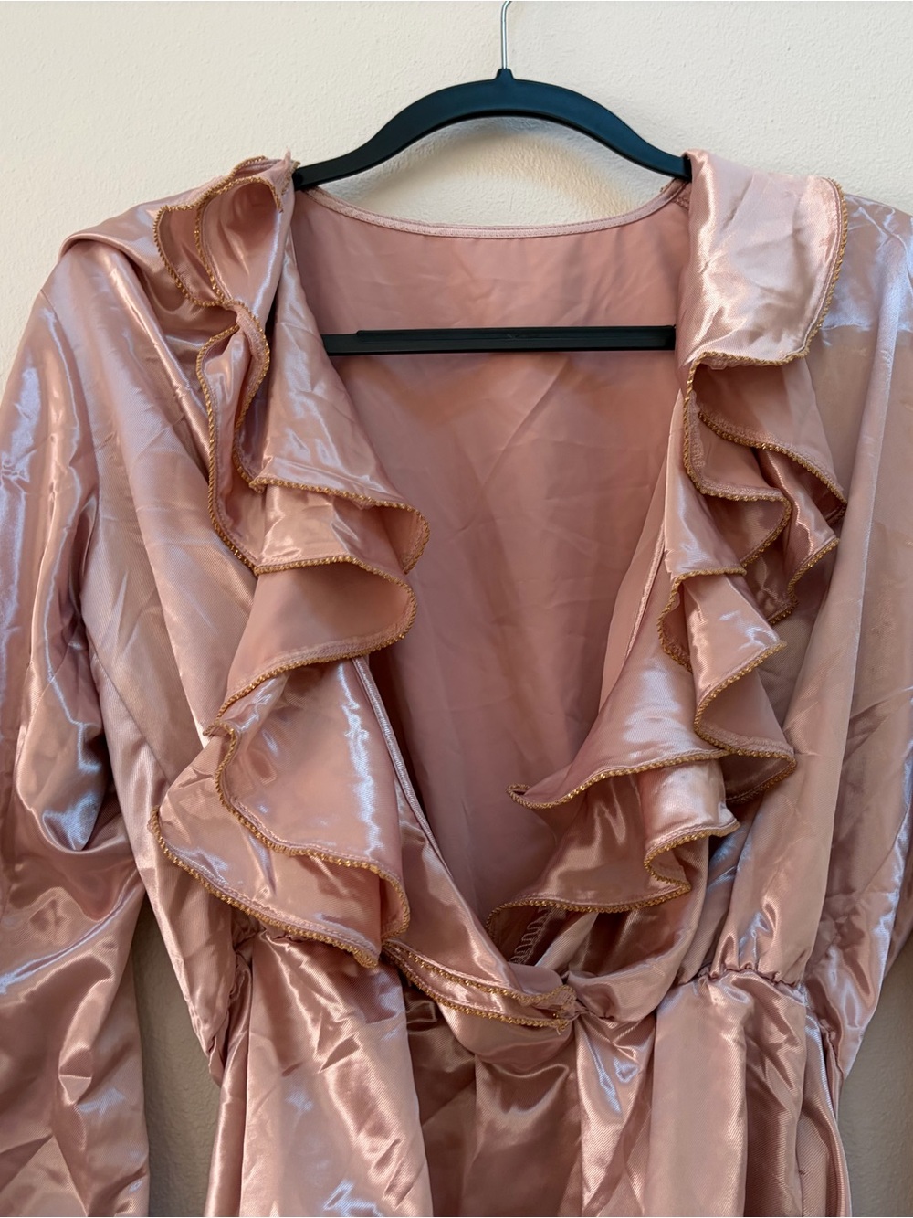 Lacemade Satin Ruffle Bodysuit - Picture 2 of 6